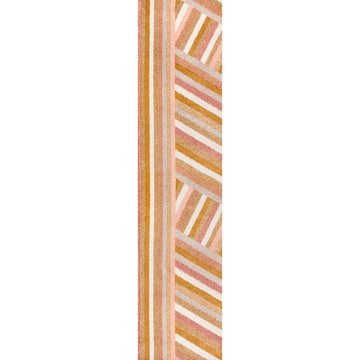 Retro Rainbow Contemporary Stripe Area Rug